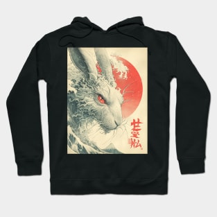 Vintage Japanese rabbit water god Hoodie